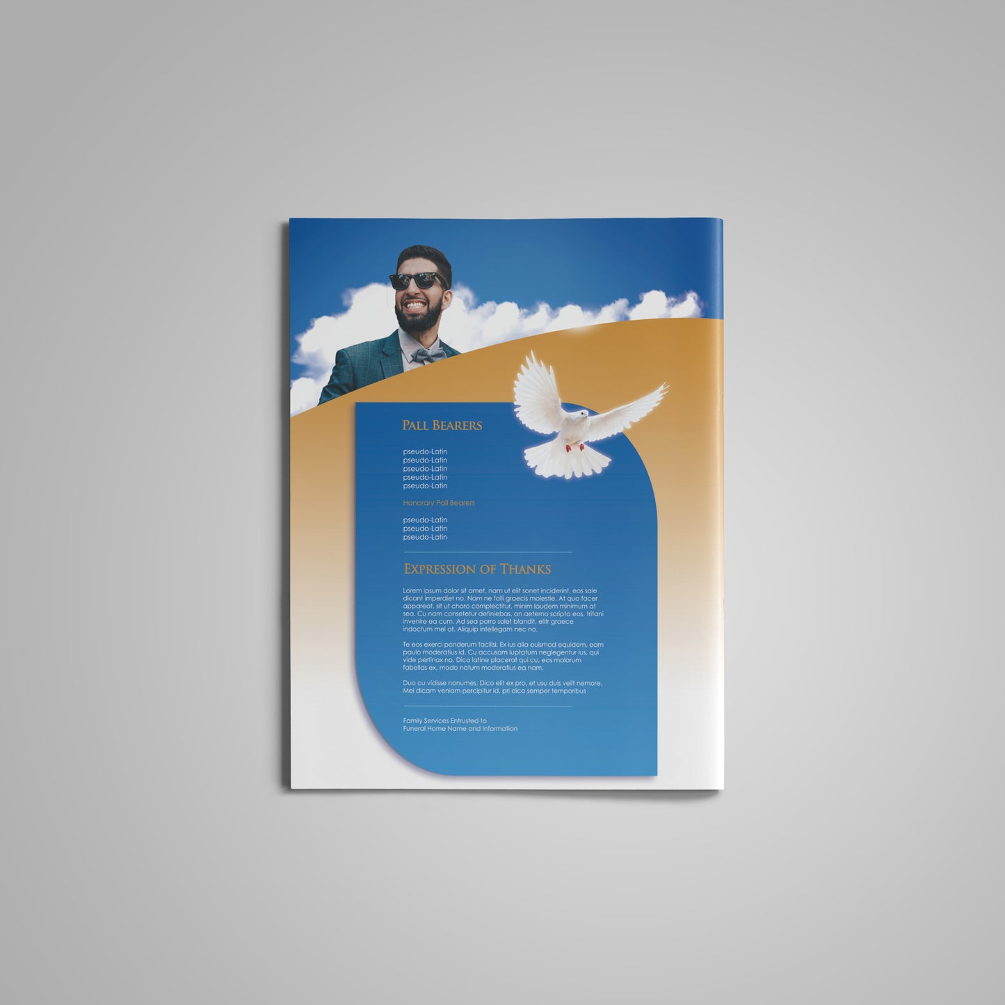 Modern Funeral Program Template