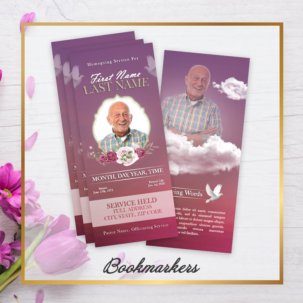 Dove 2x6 Bookmarker Template