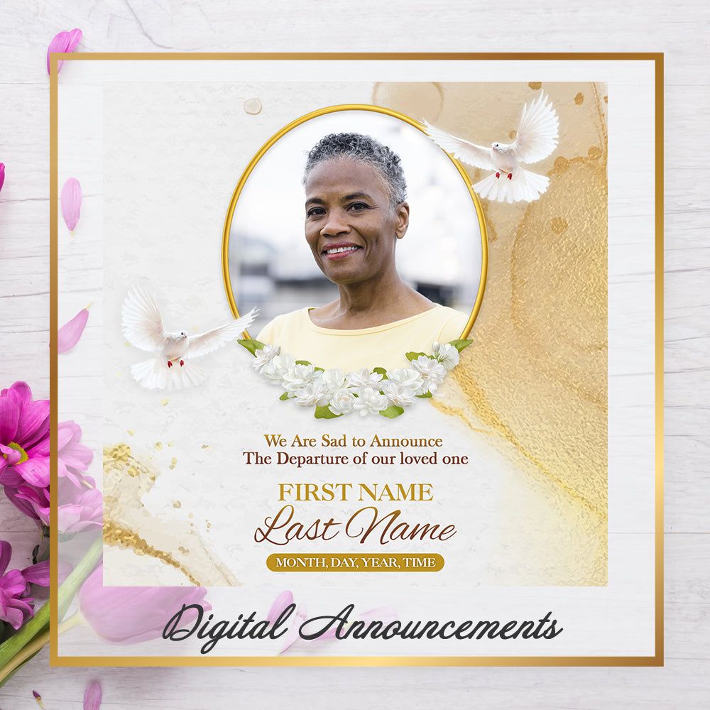 Golden Online Announcement Template