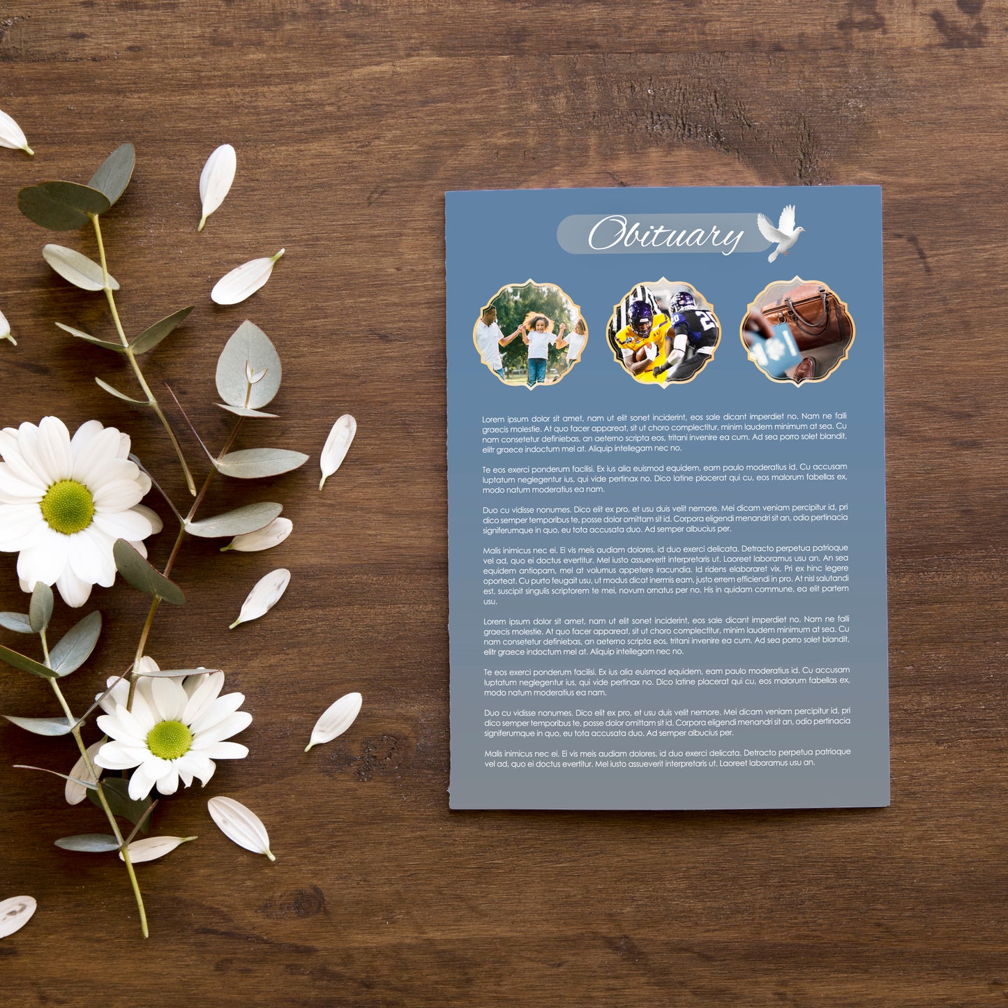 Blue Sky Single Page Pamphlet Template