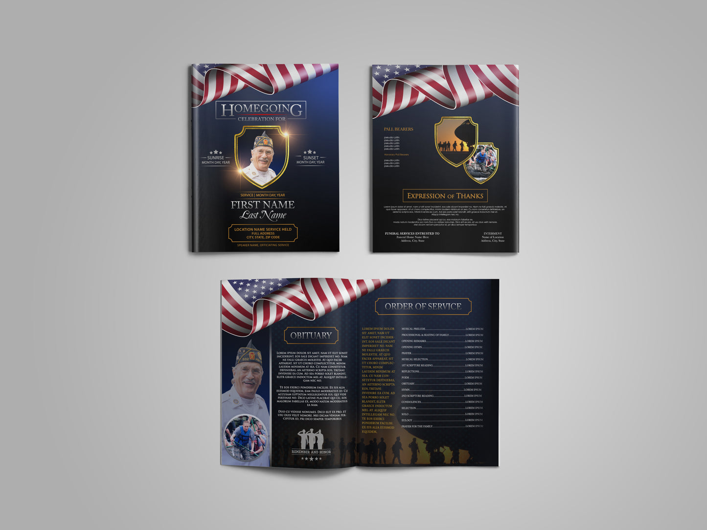 Homegoing Funeral Booklet Template