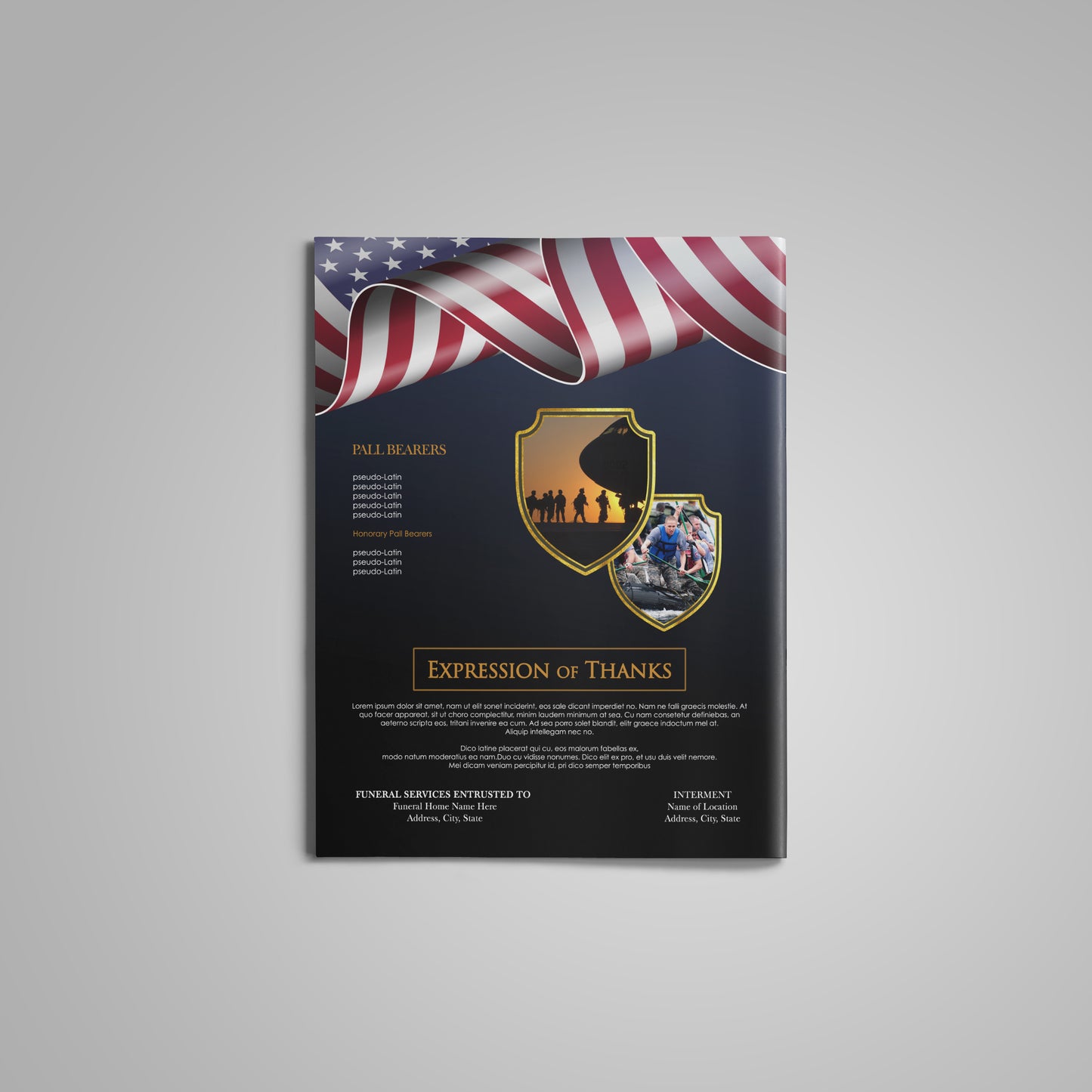 Homegoing Funeral Booklet Template