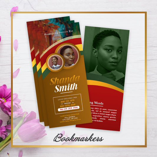 Multi-color 2x6 Bookmarker Template