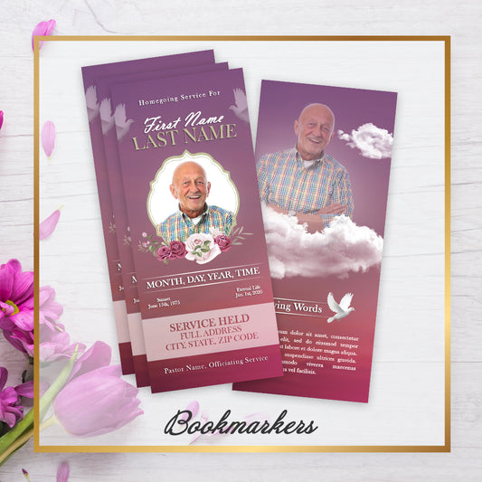 Dove 2x6 Bookmarker Template