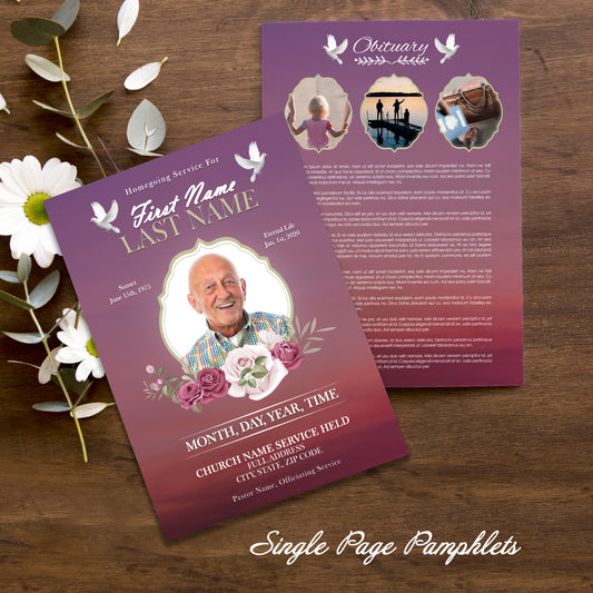 Dove Single Page Pamphlet Template