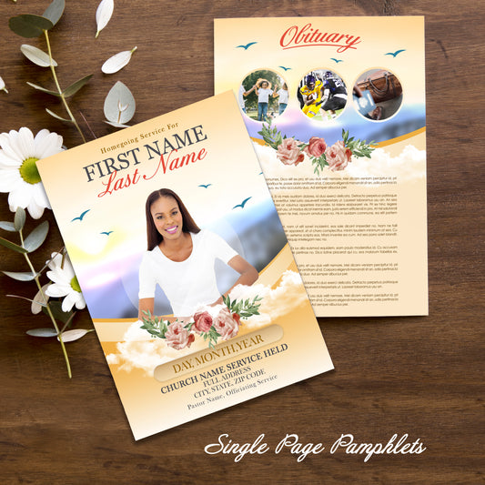 Sunset Single Page Pamphlet Template