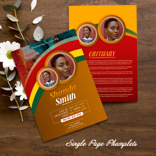 Multi-Color Single Page Pamphlet Template