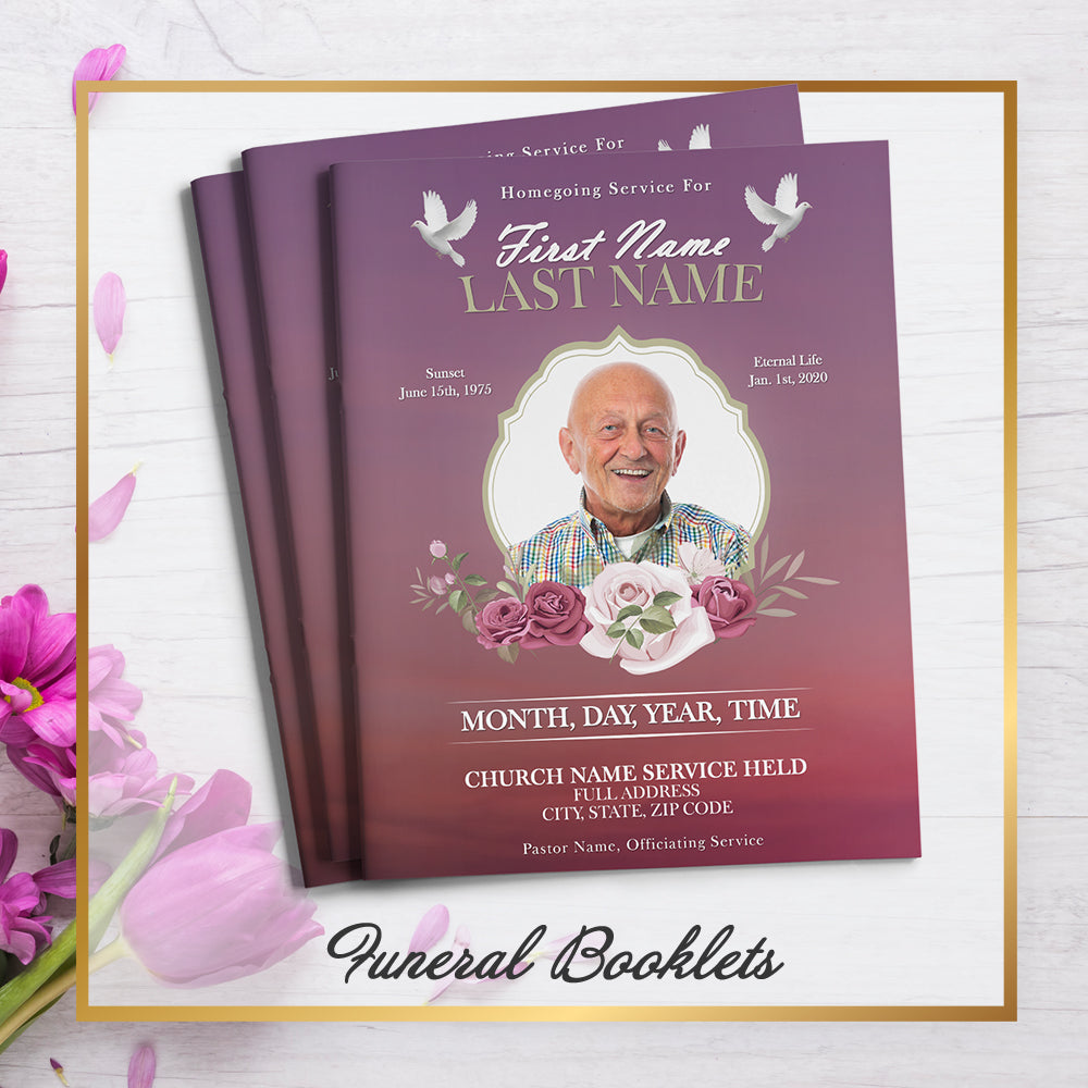 Dove Funeral Program Template