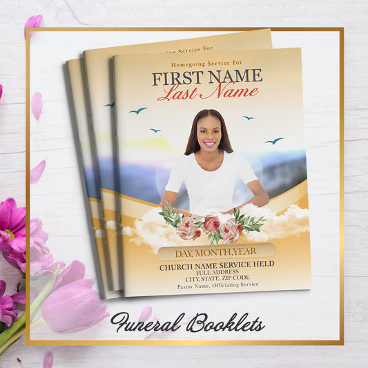 Sunset Funeral Program Template