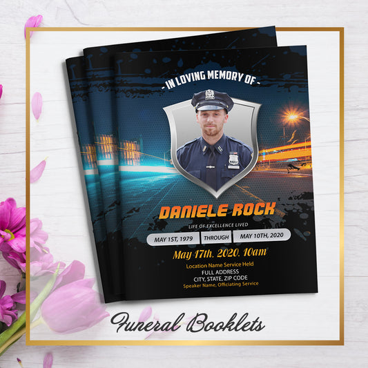 Police Funeral Program Template