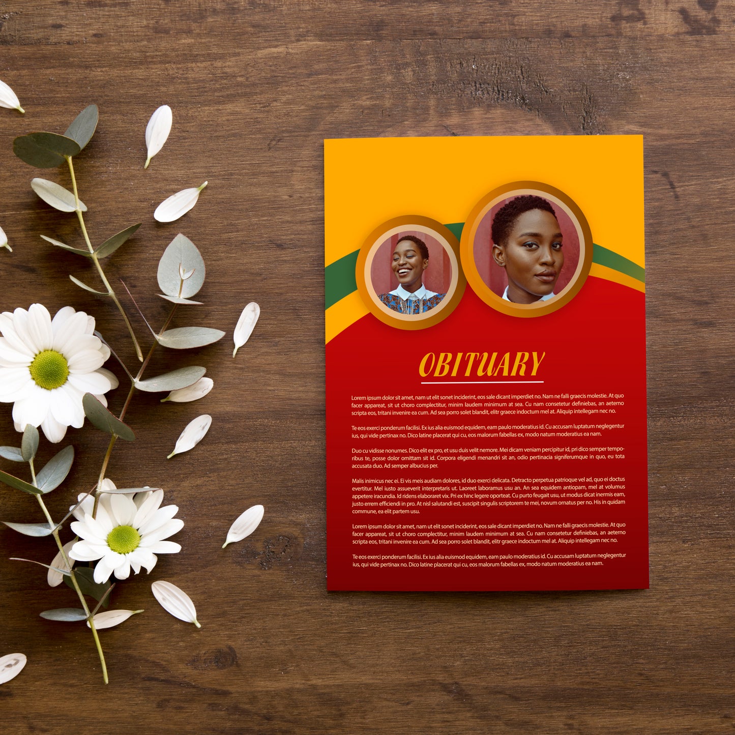 Multi-Color Single Page Pamphlet Template