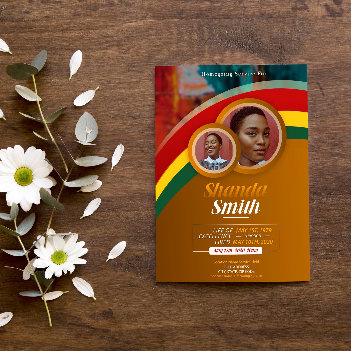 Multi-Color Single Page Pamphlet Template