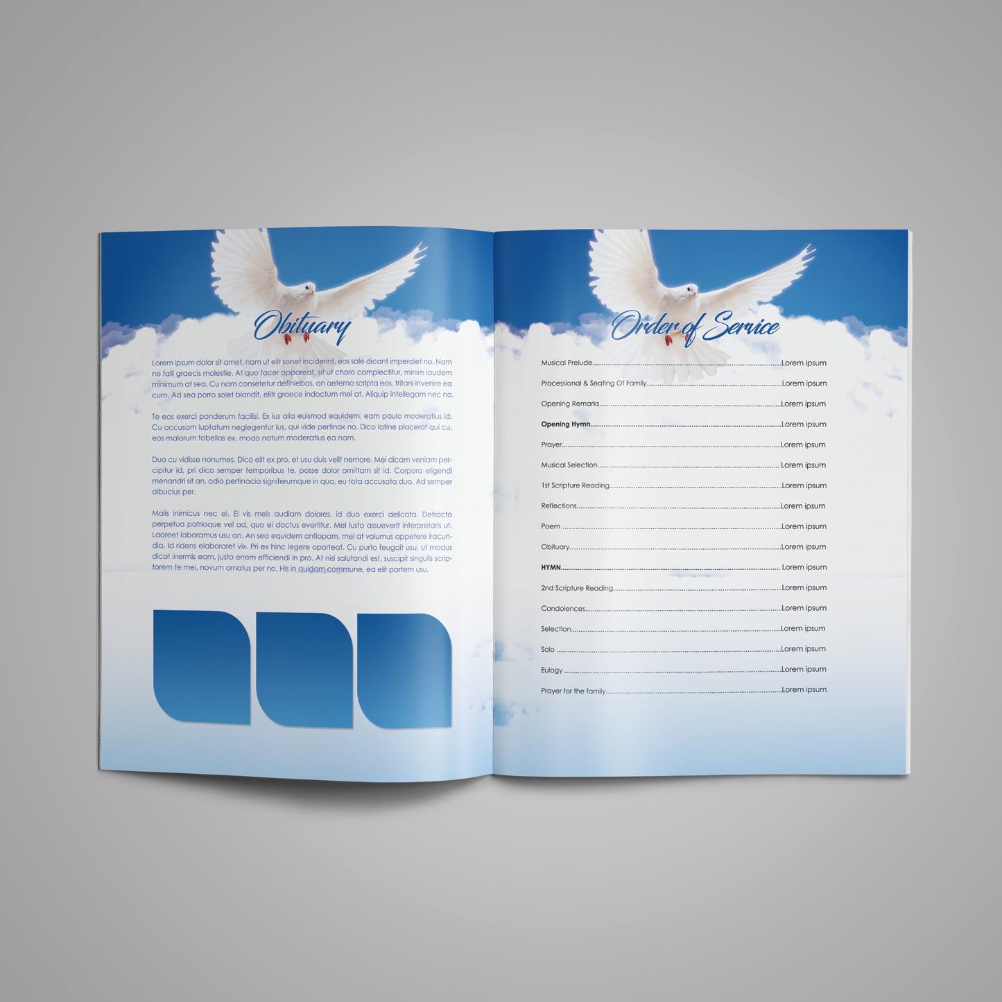 Modern Funeral Program Template